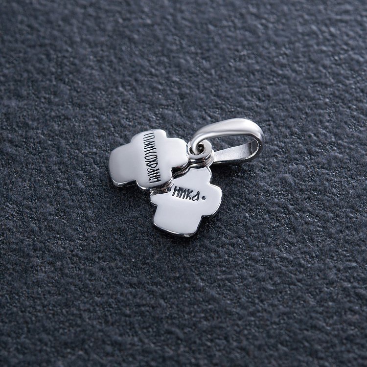 Срібна ладанка з Божою Матір'ю (чорніння) 132884 від ювелірного магазину Онікс - 2