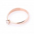 Золотое помолвочное кольцо с фианитом к04907 от ювелирного магазина Оникс - 1