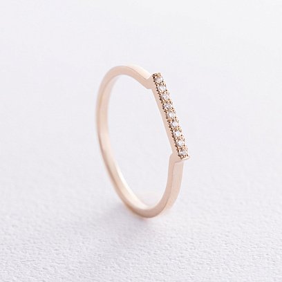 Кольцо "Astrid" в желтом золоте (фианиты) к07567