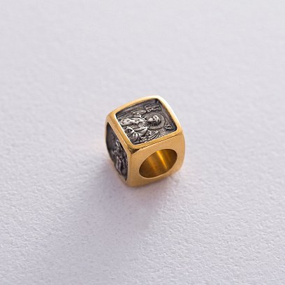 Серебряный шарм "Деиус" с позолотой 132298 №3