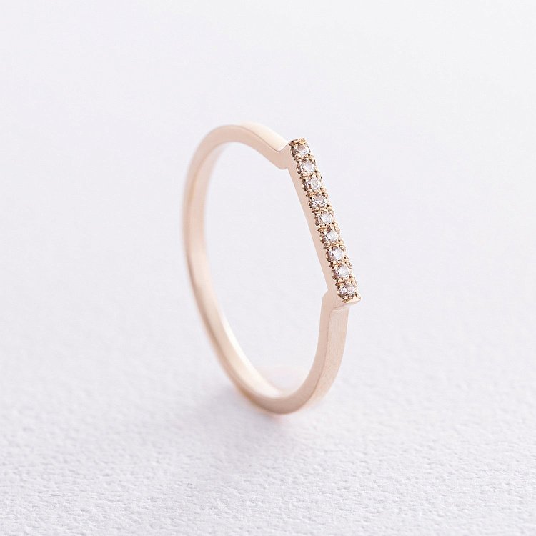 Кольцо "Astrid" в желтом золоте (фианиты) к07567 от ювелирного магазина Оникс