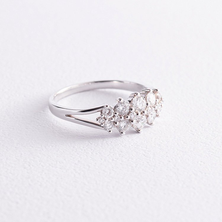 Каблучка в білому золоті з діамантами к283ca від ювелірного магазину Онікс - 4