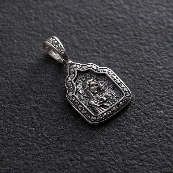 Серебряная ладанка "Казанская Божья Матерь" 132993