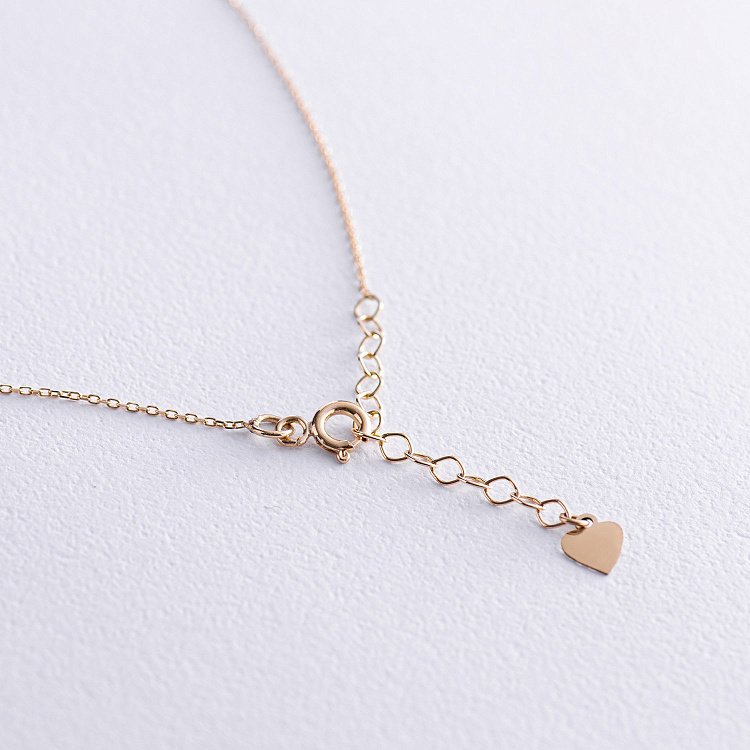 Колье "Мальчик" в желтом золоте (фианит) кол02198 от ювелирного магазина Оникс - 2