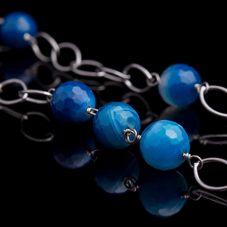 Намисто з агатом 591бус13 - 2 Намисто з агатом 591бус13 від ювелірного магазину Онікс - 2