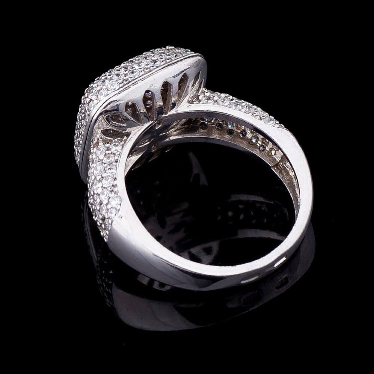 Каблучка (фіаніти, родій) 111113 від ювелірного магазину Онікс - 2