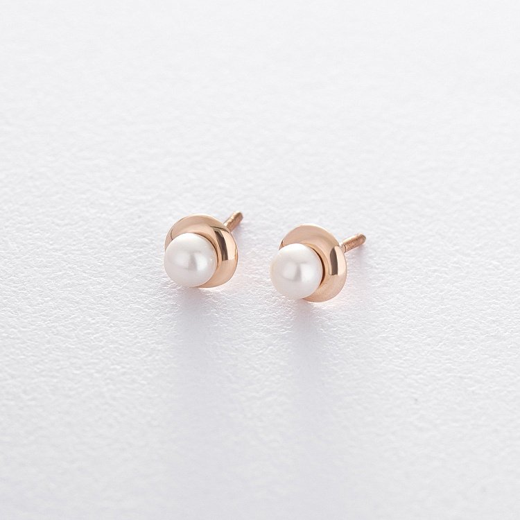 Серьги-гвоздики (культ. пресн. жемчуг) с02599 от ювелирного магазина Оникс