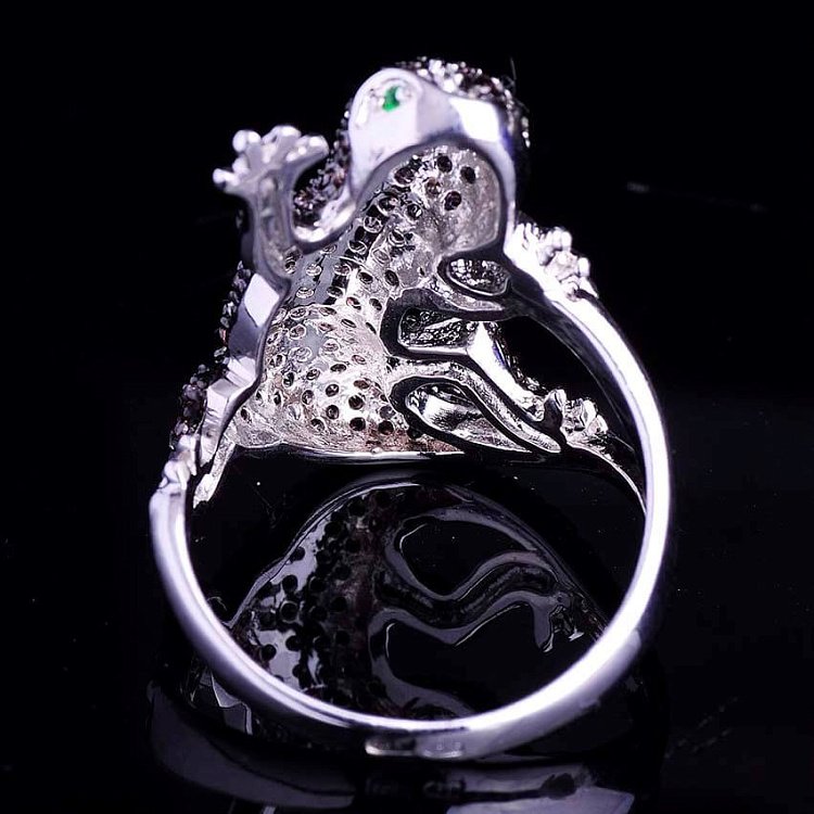 Серебряное кольцо "Ящерица" 111580 от ювелирного магазина Оникс - 5