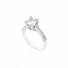 Серебряное помолвочное кольцо (фианиты) 111597 от ювелирного магазина Оникс