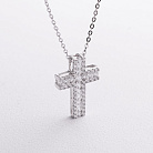 Золотое колье "Крестик" с бриллиантами колб0202mi от ювелирного магазина Оникс