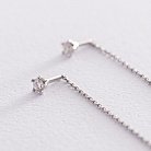 Сережки - протяжки в білому золоті (діаманти) 102-10086 от ювелирного магазина Оникс - 2