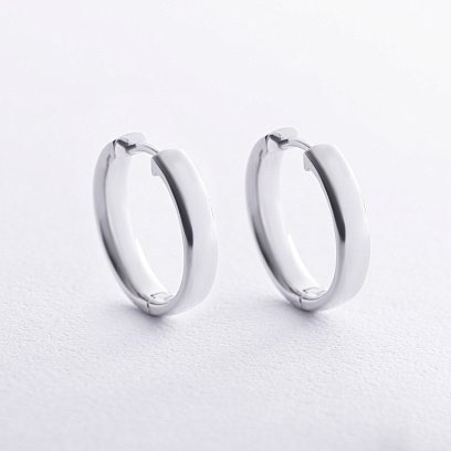 Сережки - кільця в білому золоті с08653