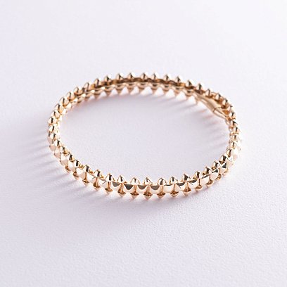 Жорсткий браслет "Тереза" в жовтому золоті б04406