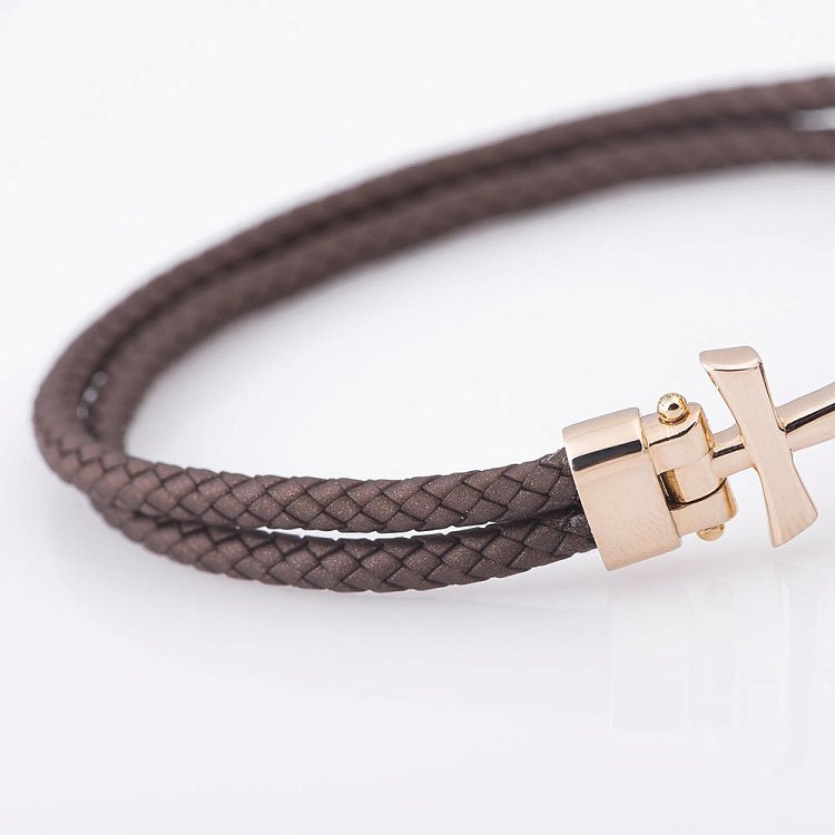 Браслет "Якір" із золотою вставкою б02789 від ювелірного магазину Онікс - 2