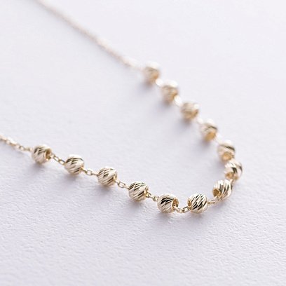 Браслет "Кульки" у жовтому золоті б05350 №3