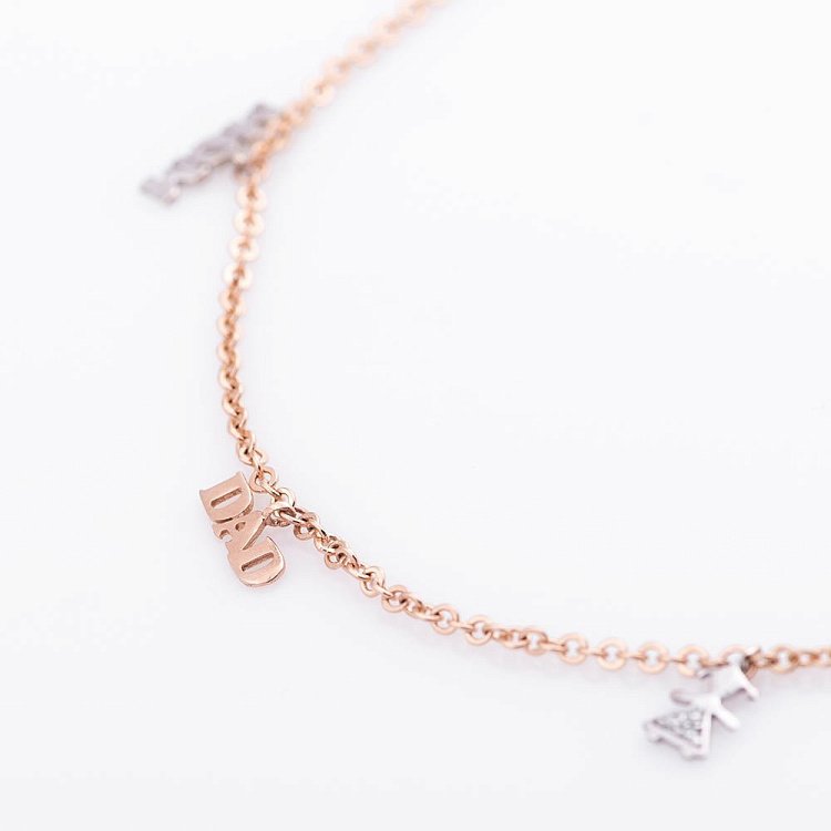 Золотой браслет на ногу с фианитами б02636 от ювелирного магазина Оникс - 2