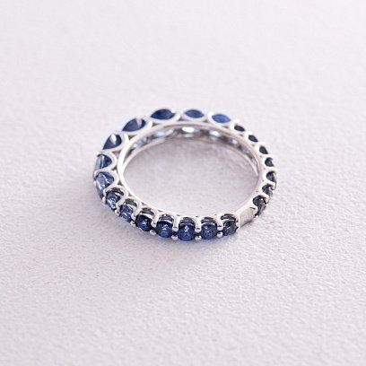 Золота каблучка з сапфірами кб0438gl №5