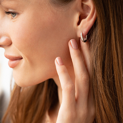 Серебряные серьги "Vivian" 123436 №2