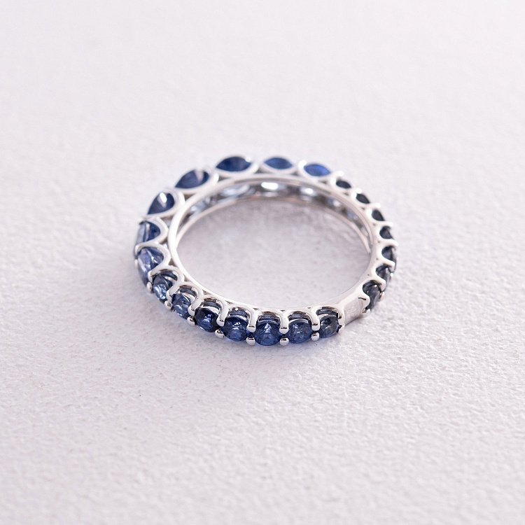 Золота каблучка з сапфірами кб0438gl від ювелірного магазину Онікс - 4