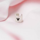 Срібна сережка-каффа "Серце" (матова) 122703ser от ювелирного магазина Оникс - 3