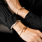 Жорсткий браслет "Змія" у червоному золоті (фіаніти) б05493 от ювелирного магазина Оникс - 6