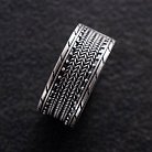 Серебряное текстурное кольцо 7017 от ювелирного магазина Оникс - 3