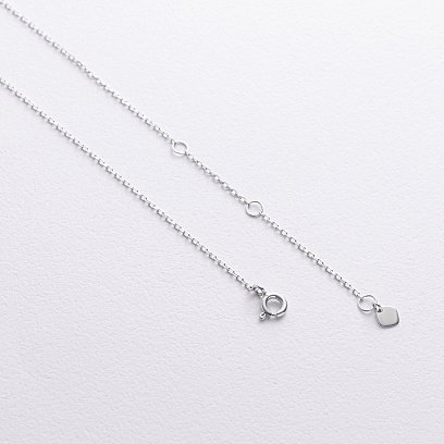 Золотое колье - галстук "Клевер" с бриллиантами и сапфирами колб0152lg №5