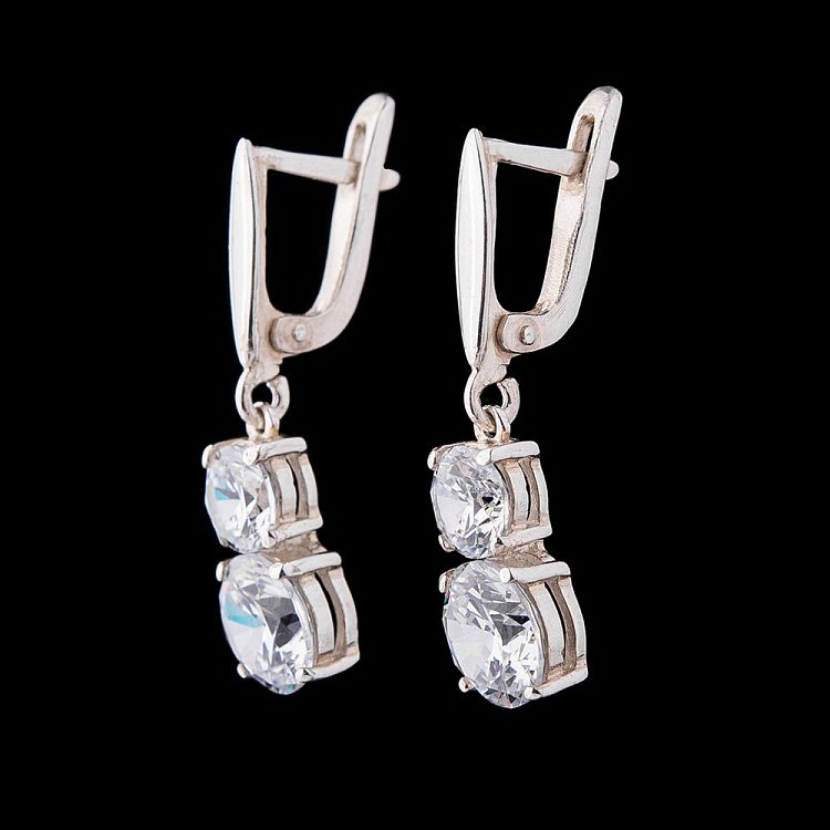 Сережки (фіаніт) 121257 від ювелірного магазину Онікс - 2