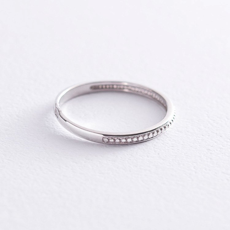 Каблучка в білому золоті к06593 - 3 Каблучка в білому золоті к06593 від ювелірного магазину Онікс - 3