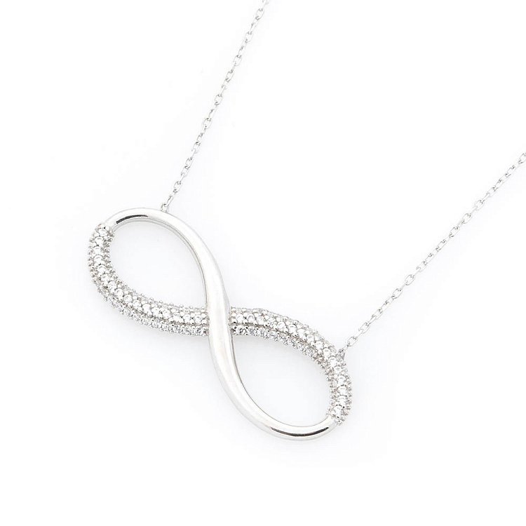 Колье из серебра "Бесконечность" 18637 от ювелирного магазина Оникс - 2