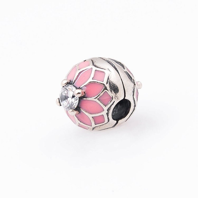 Серебряный шарм "Цветочек" с эмалью 132306р от ювелирного магазина Оникс