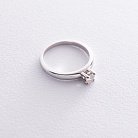 Помолвочное кольцо в белом золоте (бриллиант) кб0141arp от ювелирного магазина Оникс