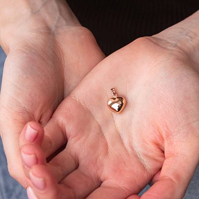 Кулон "Серце" у червоному золоті п03663 №2