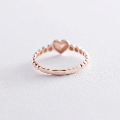 Золота каблучка "Серце" к06611 №4