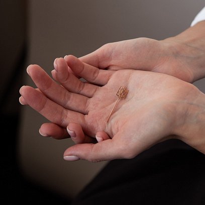 Золота шпилька Герб України "Тризуб" зак00008 №2