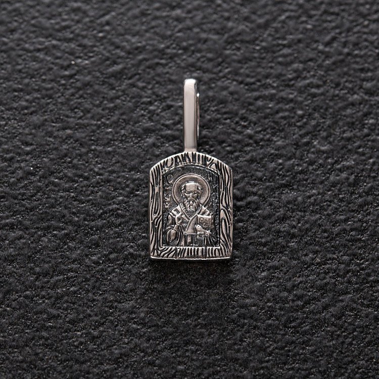 Серебряная ладанка "Святитель Николай Чудотворец" 132970 от ювелирного магазина Оникс - 2
