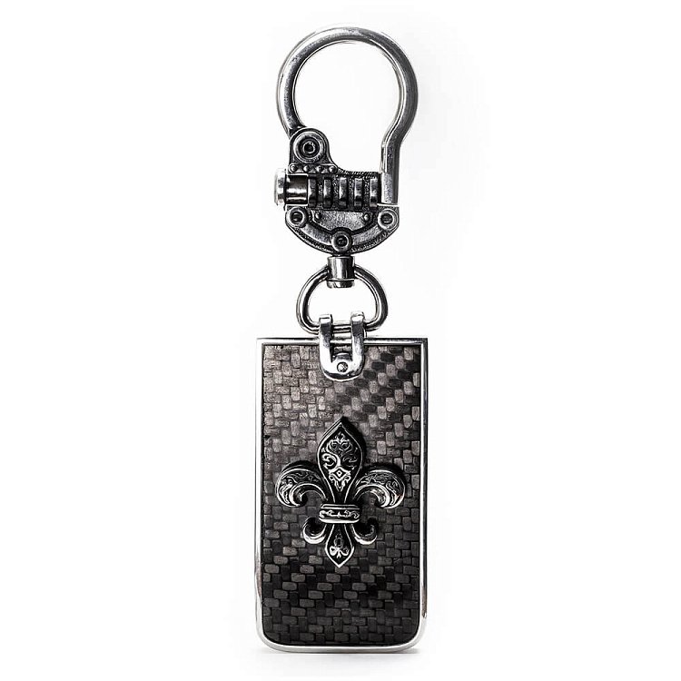 Серебряный брелок "Карбон" с чернением tlcarbon от ювелирного магазина Оникс - 1