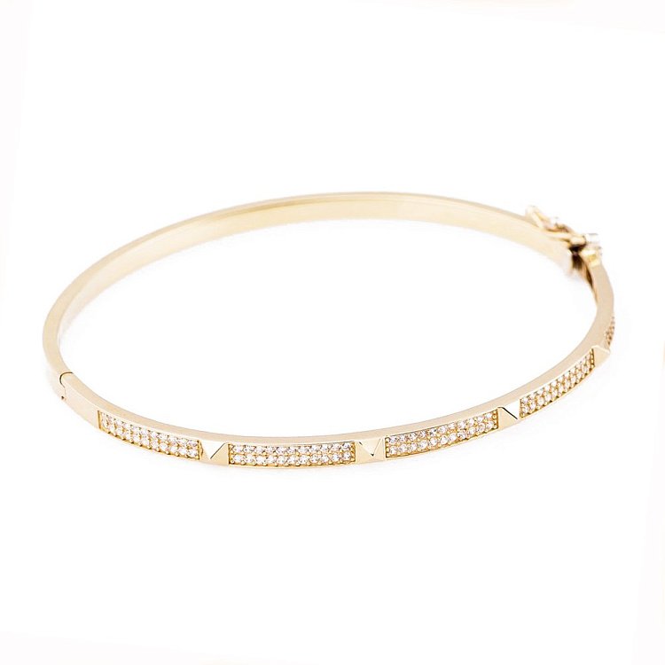 Золотой браслет (фианиты) б02514 от ювелирного магазина Оникс