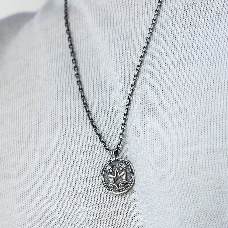 Серебряный кулон "Знак зодиака Близнецы" 133200близнюки от ювелирного магазина Оникс - 1