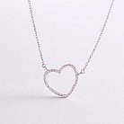 Золоте кольє "Серце" з діамантами 110131121 от ювелирного магазина Оникс
