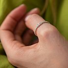 Шариковое кольцо "Мелоди" с фианитами (белое золото) к07395 от ювелирного магазина Оникс - 13