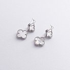 Срібні сережки "Клевера" (перламутр) 123379 от ювелирного магазина Оникс - 2