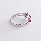 Золотое кольцо с бриллиантами и рубинами кб02895 от ювелирного магазина Оникс - 2