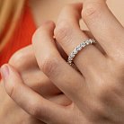 Кольцо с дорожкой бриллиантов (белое золото) 222001121 от ювелирного магазина Оникс - 1