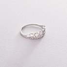 Золотий перстень "Корона із сердець" (фіаніт) к06272 от ювелирного магазина Оникс - 2
