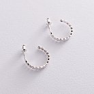 Сережки - пусети "Грані" в сріблі 122924 от ювелирного магазина Оникс - 3