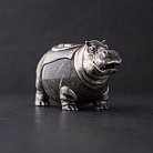 Серебряная фигура ручной работы "Бегемот" 23145 от ювелирного магазина Оникс - 1
