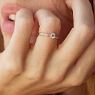 Золотое помолвочное кольцо "Сердечко" (фианиты) к07598 от ювелирного магазина Оникс - 1