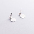 ﻿Сережки-пусети "Монетки" в сріблі 122626 от ювелирного магазина Оникс - 3