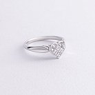 Золотое кольцо "Сердечко" с бриллиантами кб0550nl от ювелирного магазина Оникс - 3